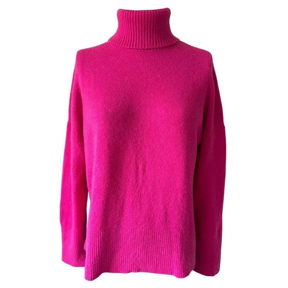 NEW J.Crew Merino Wool Alpaca Blend Turtleneck Sweater size S Pink